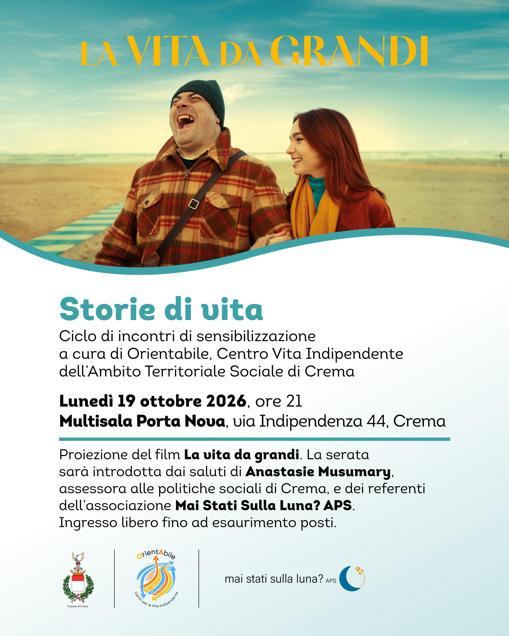 “La vita da grandi”: il cineforum gratuito organizzato da “OrientAbile” “La vita da grandi”: il cineforum gratuito organizzato da “OrientAbile”